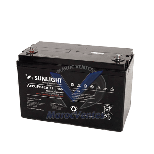 Batterie Gel SUNLIGHT 100AH 12V AF 12V 100 ah